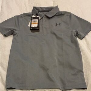 Under Armour Boy's Steel Gray Polo